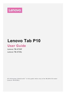 Lenovo P10 manual. Camera Instructions.